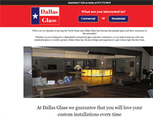 Tablet Screenshot of dallasglassanddoor.com